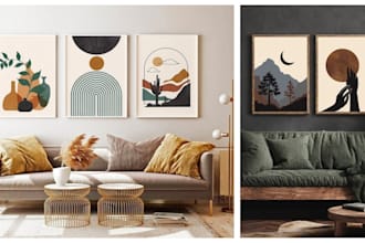 design digital printable modern wall art for your shop or home or etsy store