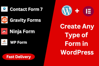 create ninja form , contact form 7 , wordpress form