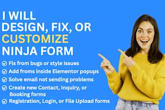design, fix, or customize ninja form, contact form 7, and popup forms