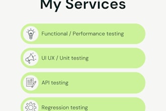 do web test, user test and app test for UI UX