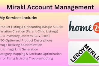 list products in bulk on mirakl, leroy merlin, and home24