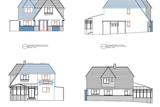 do UK building regulations and planning permission drawings with report