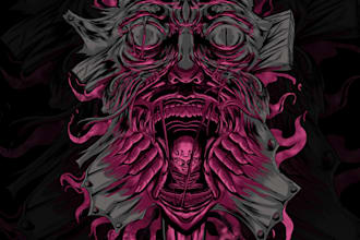 draw dark art design tshirt