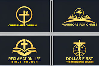 make modern minimalist ministry religious christian or church logo design