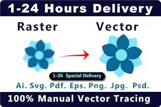 do vector tracing, logo or image to vector, raster to vector, convert to vector