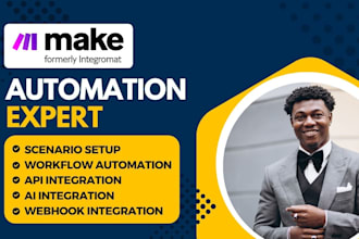 setup make com automation, make com, make com scenario, make com expert zapier