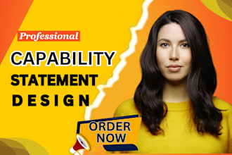 design a professional government capability statement