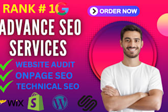provide on page technical SEO service wordpress shopify wix squarespace webflow