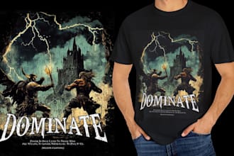 design edgy streetwear and vintage t shirt graphics for your clothing brand