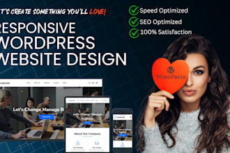 create modern wordpress website, custom wordpress design plus ongoing support