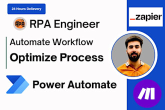 automate your workflow with make,zapier and power automate rpa