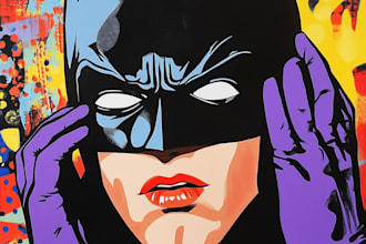 draw food in retro pop art roy lichtenstein style
