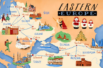 create an illustrated map