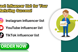 find the best instagram, youtube, and tiktok influencer email address
