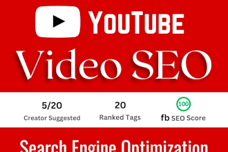 optimize the SEO to rank your youtube channel and videos