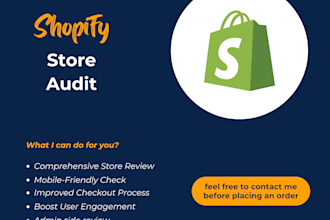audit and review shopify store to boost sales
