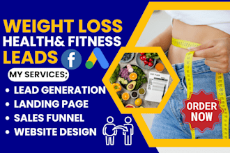 generate weight loss leads health and fitness fitness landing page sales funnel