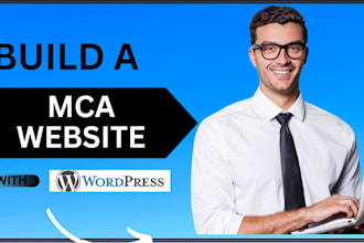 design a mca website for loan website, business loan website