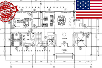 structural plans, australia stamp, illinois new york pe stamp, load calculation