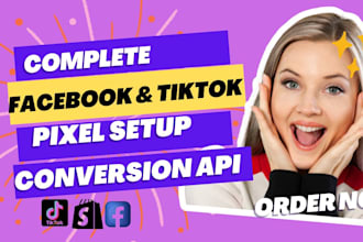setup meta facebook pixel shopify, conversion API, ga4, tiktok, fix pixel, GTM,
