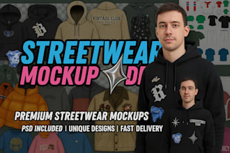 3d clothing mockups for streetwear brands