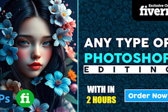 do photoshop image editing and photo retouch with fast delivery