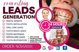 generate dental dentalcare oralcare dentist tooth restoration installation lead