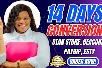 launch 7 days conversion shopify digital product store, stan store, beacons ai