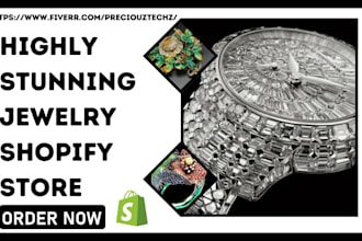 design highly stunning shopify jewelry store beauty shopify website dropshipping
