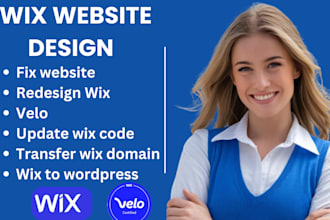fix, redesign or update your wix studio site with velo, code and domain