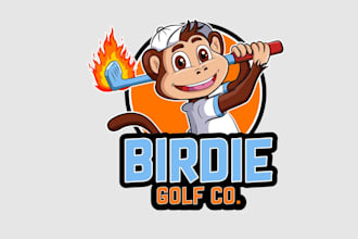 design high quality golf mascot logo with express delivery