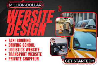 design taxi booking driving school private chaffeur logistics transport website