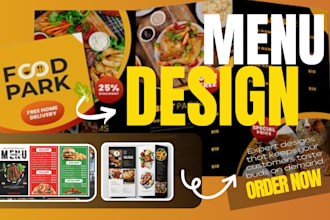 do restaurant and food menu, flyer, poster, brochure design, food brochure