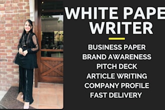 write impressive business paper and company profile for you