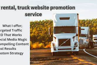 promote your truck cargo freight car rental website