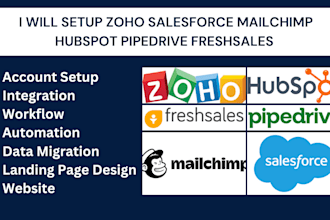 setup zoho salesforce mailchimp hubspot pipedrive freshsales