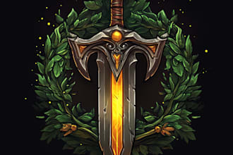 create logo illustrated for your game or minecraft server