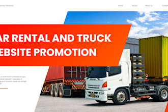 promote your car rental website truck cargo freight