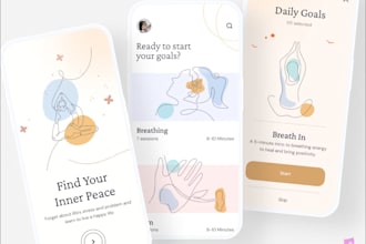 build a fitness app, gym app, yoga app, meditation app, nutrition app, diet app