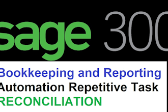 provide expert sage 300 bookkeeping, setup, cleanup, and reconciliation services
