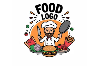 do cartoon logo for restaurant, food and beverage