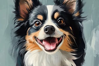 draw a professional pencil pet portrait