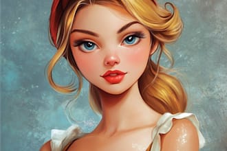 do  a gorgeous disney style cartoon portrait