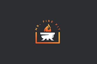 make unique innovative fire pit company logo