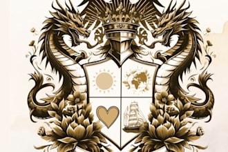 do gothic heraldic family crest coat of arms logo
