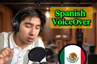 record a male mexican spanish or english voice over