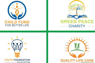 make charity, ngo, non profit organization logo for you