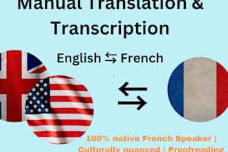 manually translate english to french or french to english