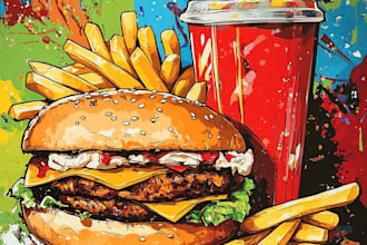 make a food pop art of your food