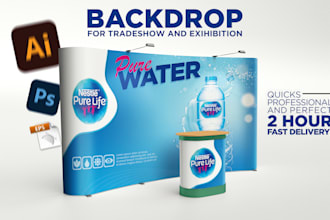 design outstanding exhibition backdrop and trade show booth